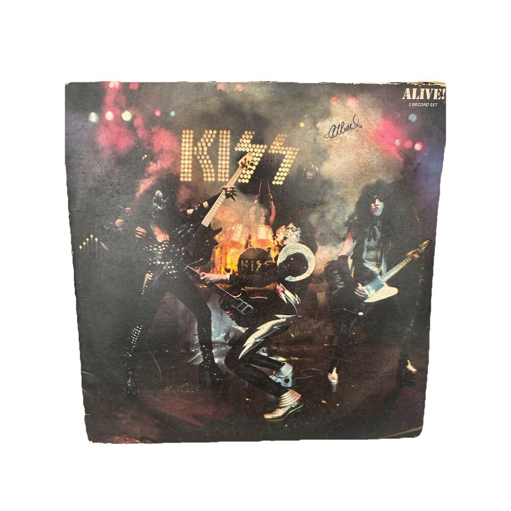 KISS – Alive! 2xLP Vinyl 1977 Reissue – Vintage Rock Classic – Good As-Is